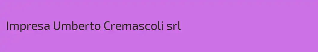 Impresa Umberto Cremascoli srl
